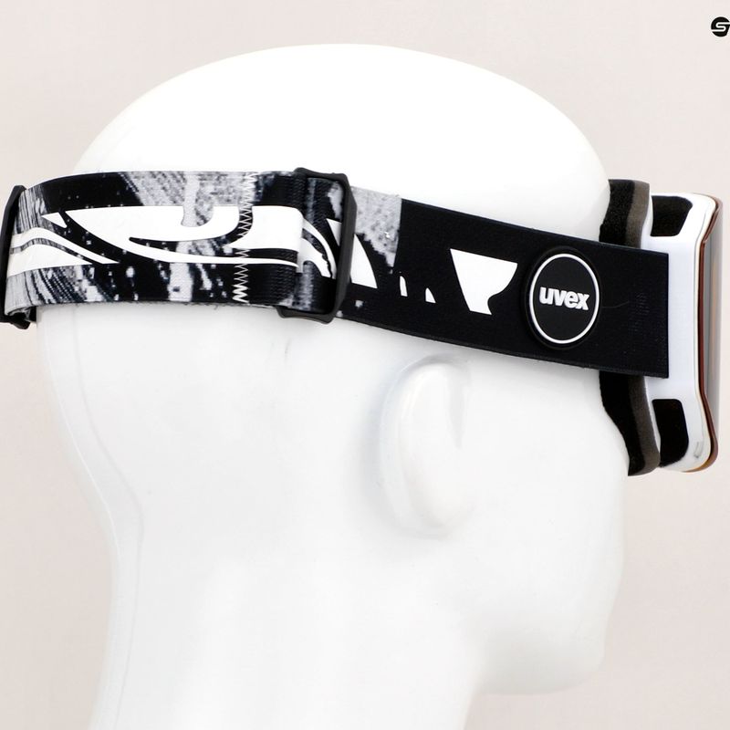 UVEX Evidnt Attract CV S2 ski goggles white matt/mirror silver/contr yellow/clear 6