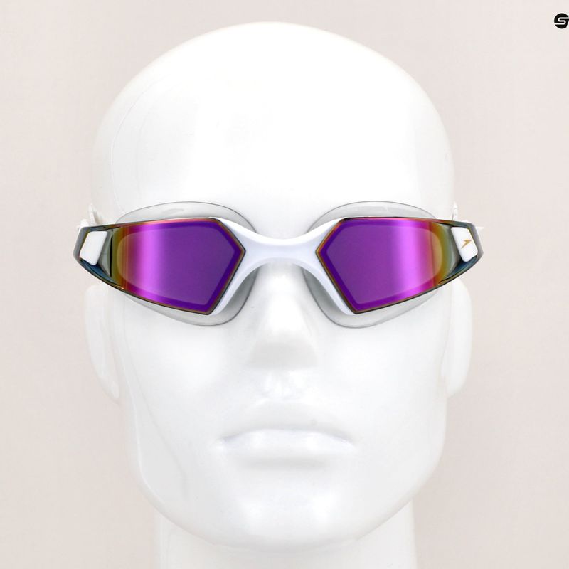Speedo Aquapulse Pro Mirror white/purple swimming goggles 5