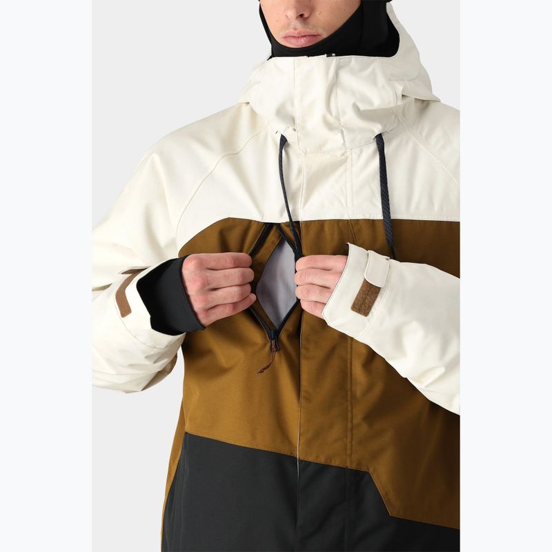 Men's 686 Geo birch wash colourblock snowboard jacket 4