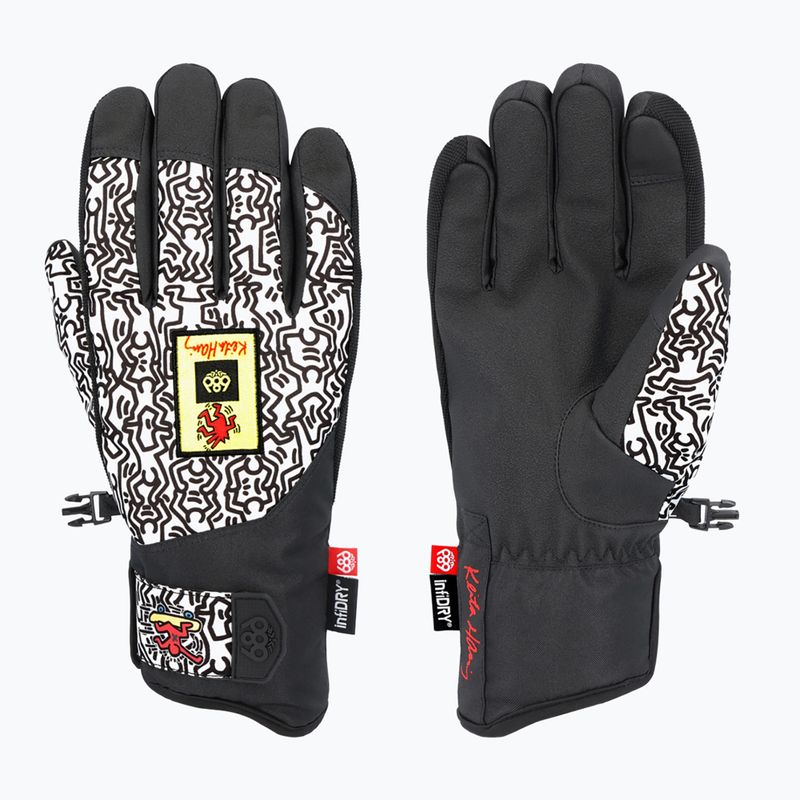 Snowboard gloves 686 Primer keith haring white
