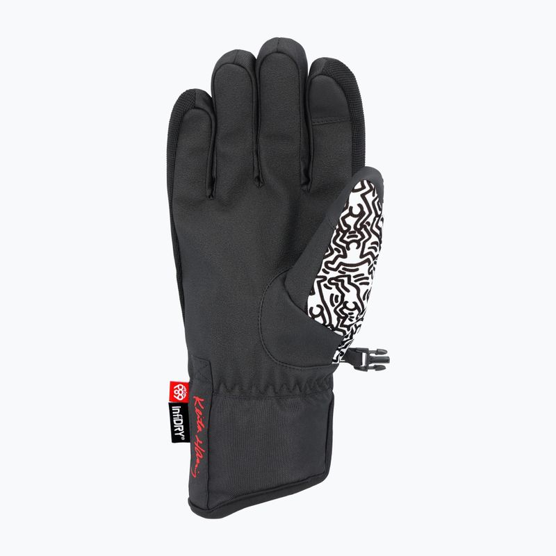 Snowboard gloves 686 Primer keith haring white 2