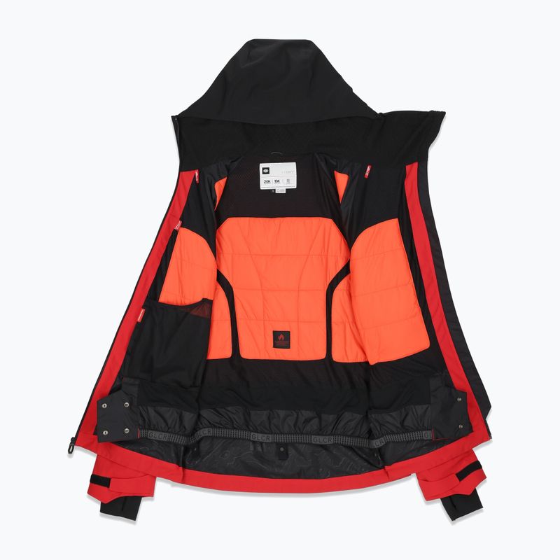 Men's 686 Hydra Thermagraph true red colourblock snowboard jacket 8