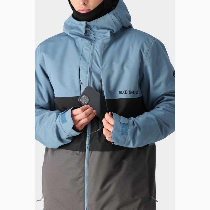 Men's 686 Smarty 3-in-1 Form stellar blue colourblock snowboard jacket 6
