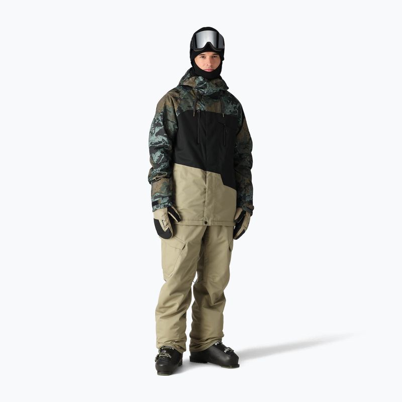 Men's 686 Geo cypress green hemisphere colourblock snowboard jacket 2