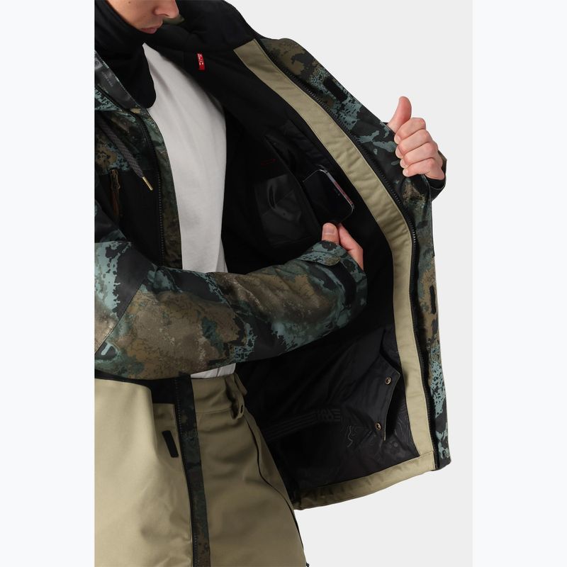Men's 686 Geo cypress green hemisphere colourblock snowboard jacket 5