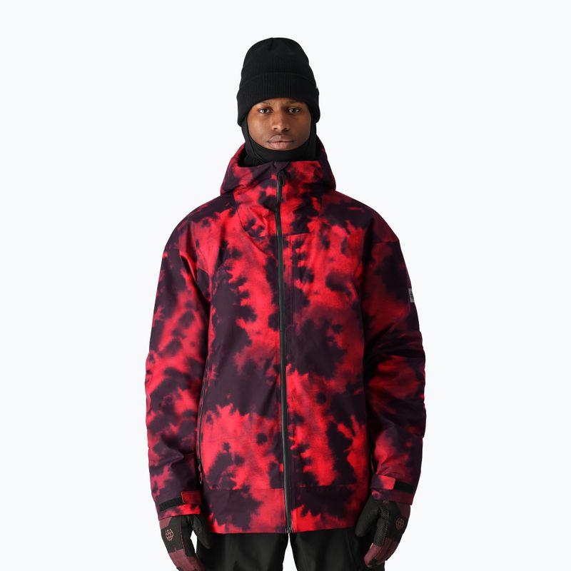 Men's snowboard jacket 686 Gateway red nebula