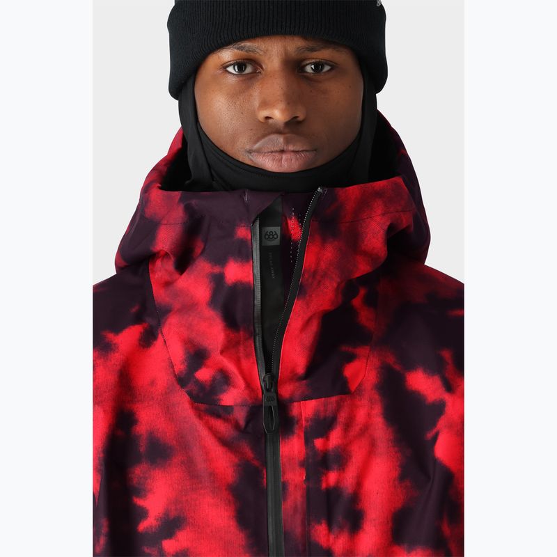Men's snowboard jacket 686 Gateway red nebula 4