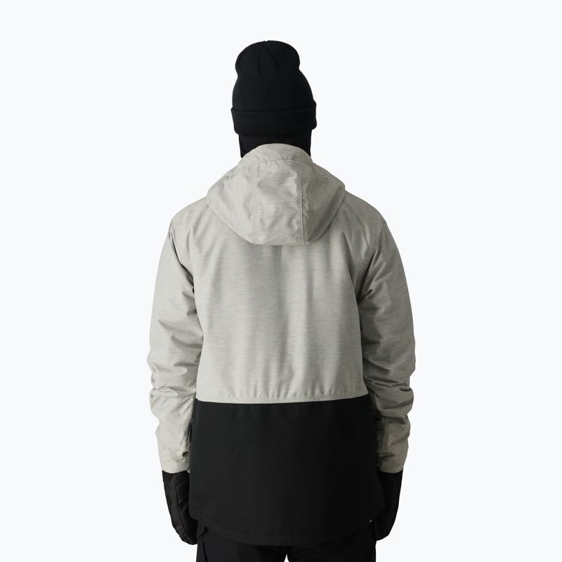 Men's 686 Smarty 3-in-1 Form white heather colourblock snowboard jacket 3