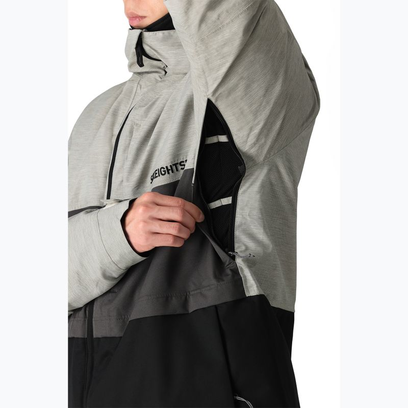 Men's 686 Smarty 3-in-1 Form white heather colourblock snowboard jacket 5