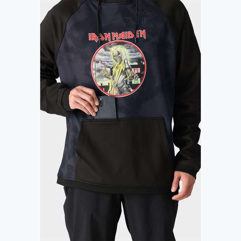 Men's 686 Bonded Fleece iron maiden eddies black snowboard sweatshirt 4