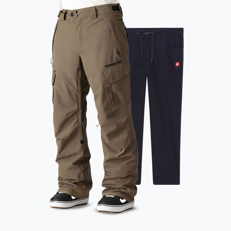 Men's snowboard trousers 686 Smarty 3-in-1 Cargo tobacco