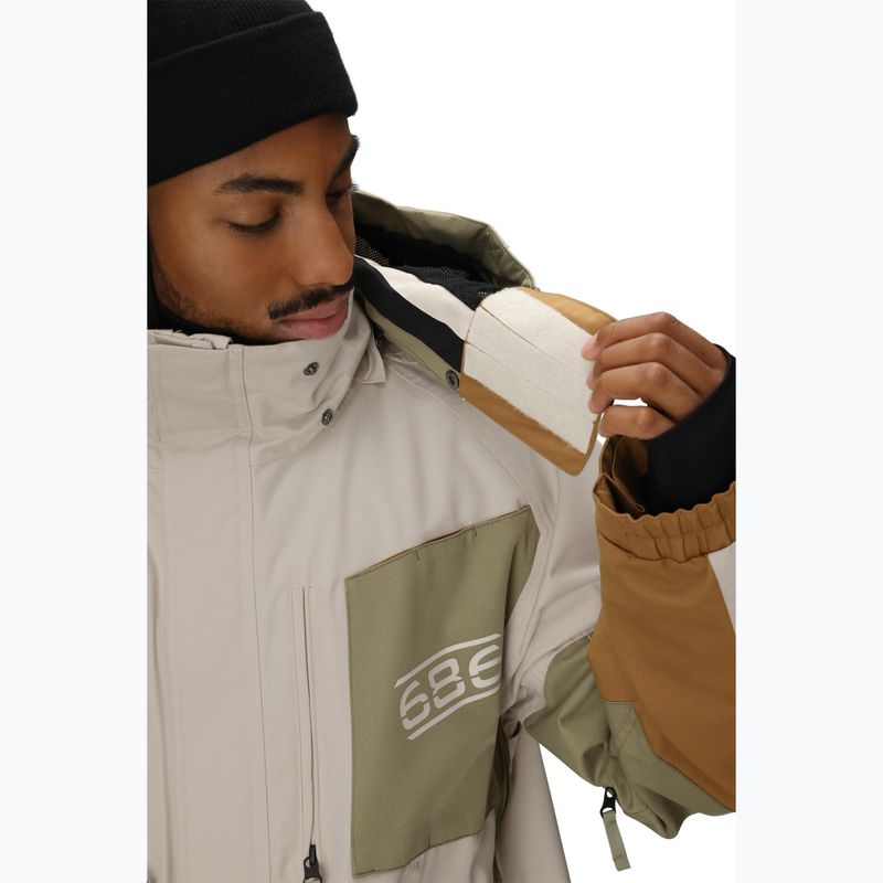 Men's snowboard jacket 686 2001 Transfer limestone colorblock 9