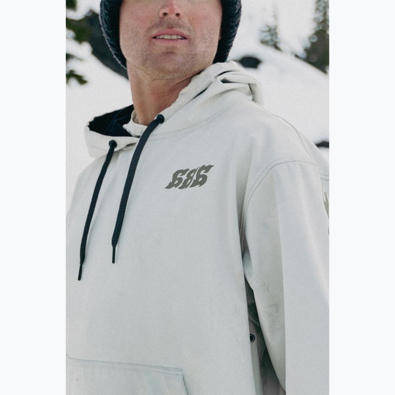 Men's snowboard sweatshirt 686 Waterproof Team Hoody limestone 9