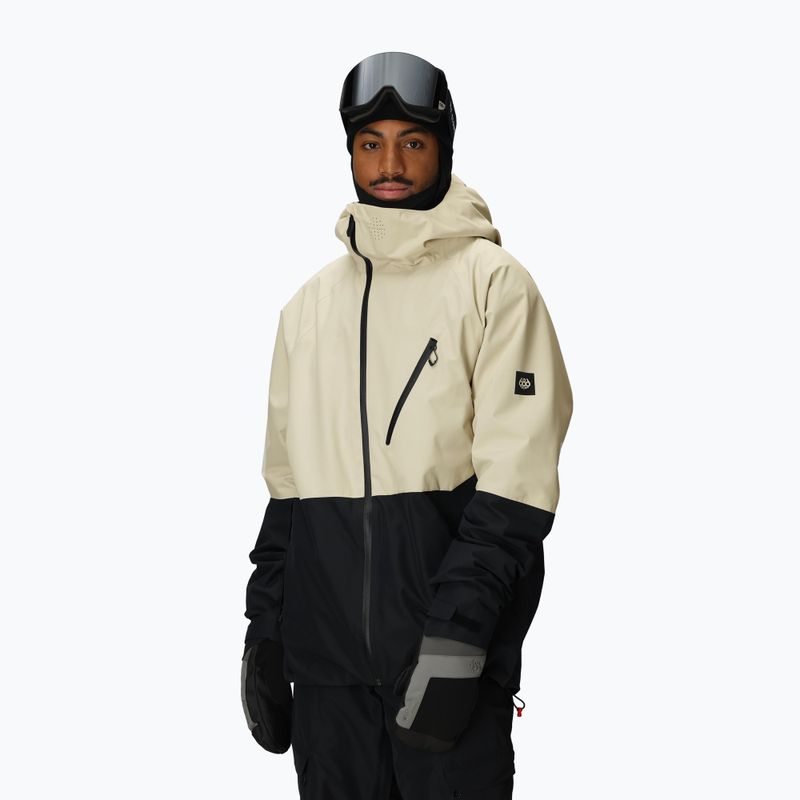 Men's snowboard jacket 686 Hydra Thermagraph limestone colorblock 4