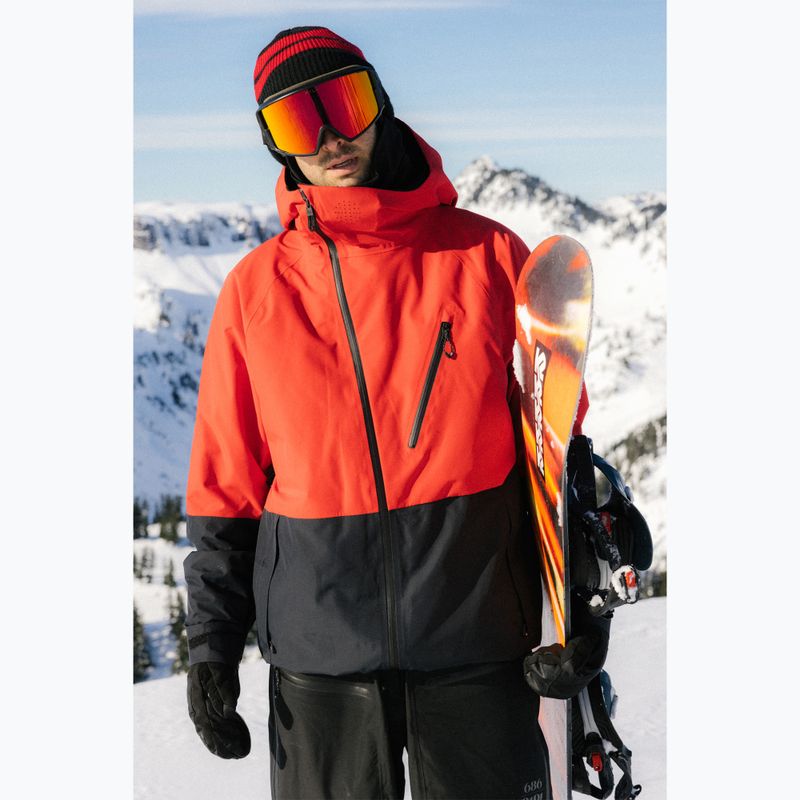 Men's snowboard jacket 686 Hydra Thermagraph true red colorblock 10