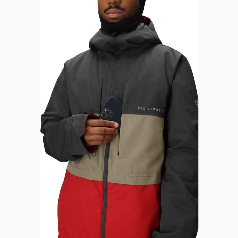 Men's snowboard jacket 686 Smarty 3IN1 Form charcoal colorblock 8