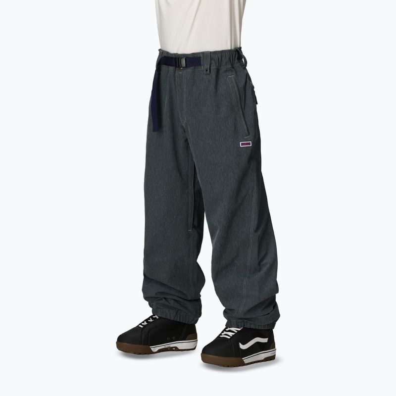 Men's snowboard trousers 686 Deconstructed Dojo navy denim