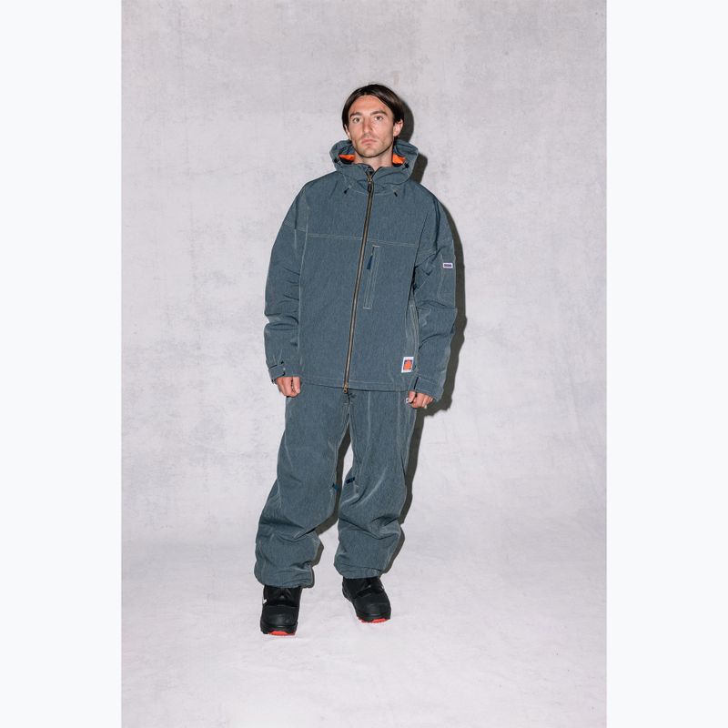 Men's snowboard trousers 686 Deconstructed Dojo navy denim 12