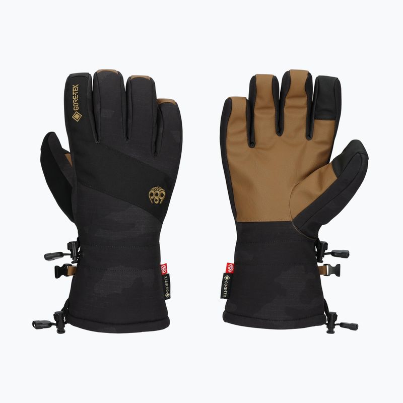 Men's snowboard gloves 686 Gore-Tex Linear black camo