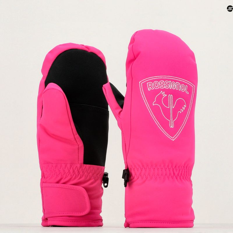 Rossignol Jr Rooster M orchid pink children's ski glove 6