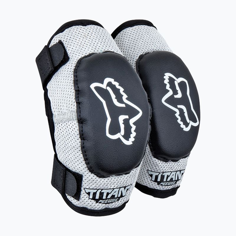 Children's cycling elbow guards Fox Racing Peewee Titan Youth Elbow Jr black/silver