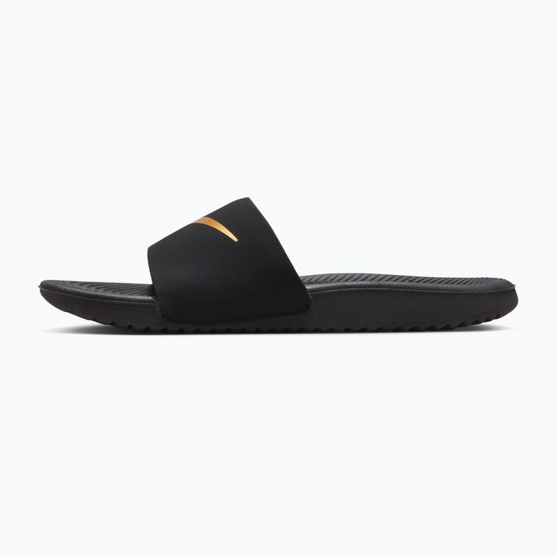 Kidsʼ Nike Kawa slides black/metallic gold 2