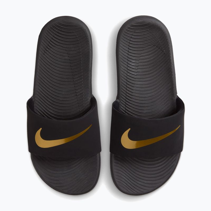 Kidsʼ Nike Kawa slides black/metallic gold 5