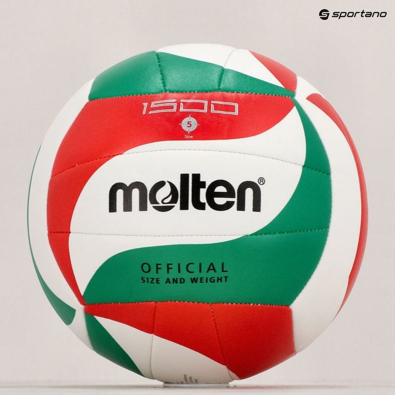 Molten volleyball V5M1500-5 white/green/red size 5 5