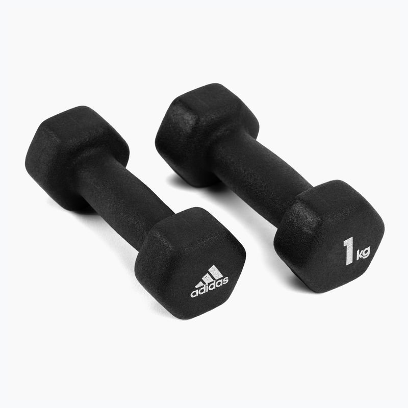 adidas dumbbells 2x1 kg black ADWT-10001 2