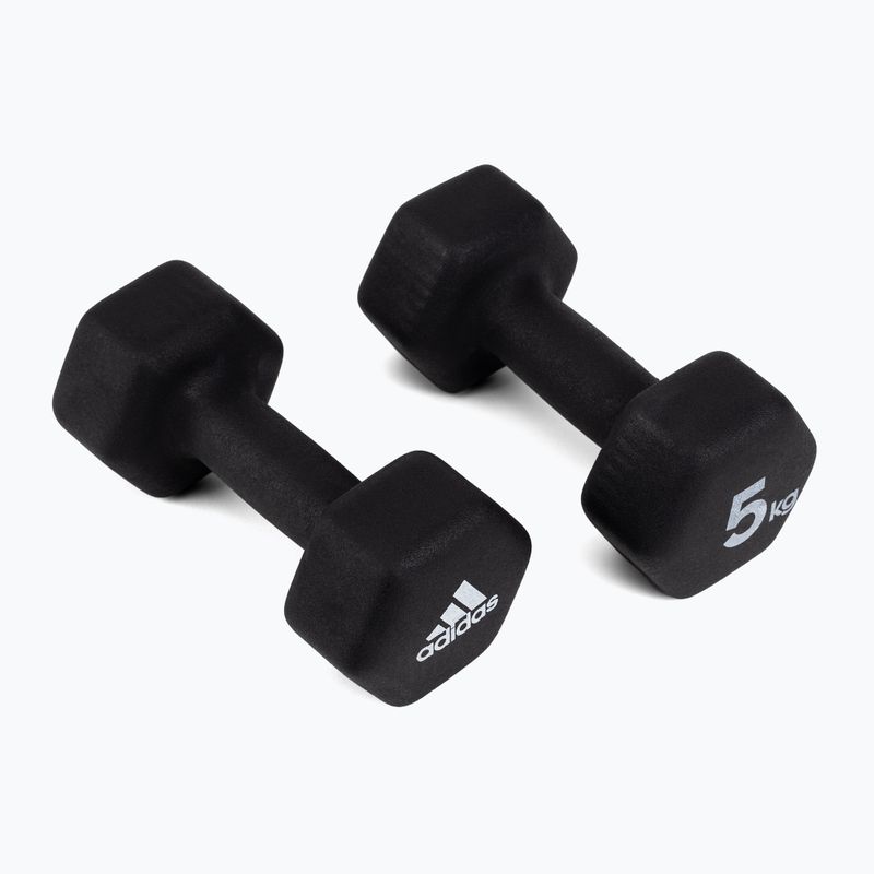 adidas dumbbells 2x5kg black ADWT-10005 2