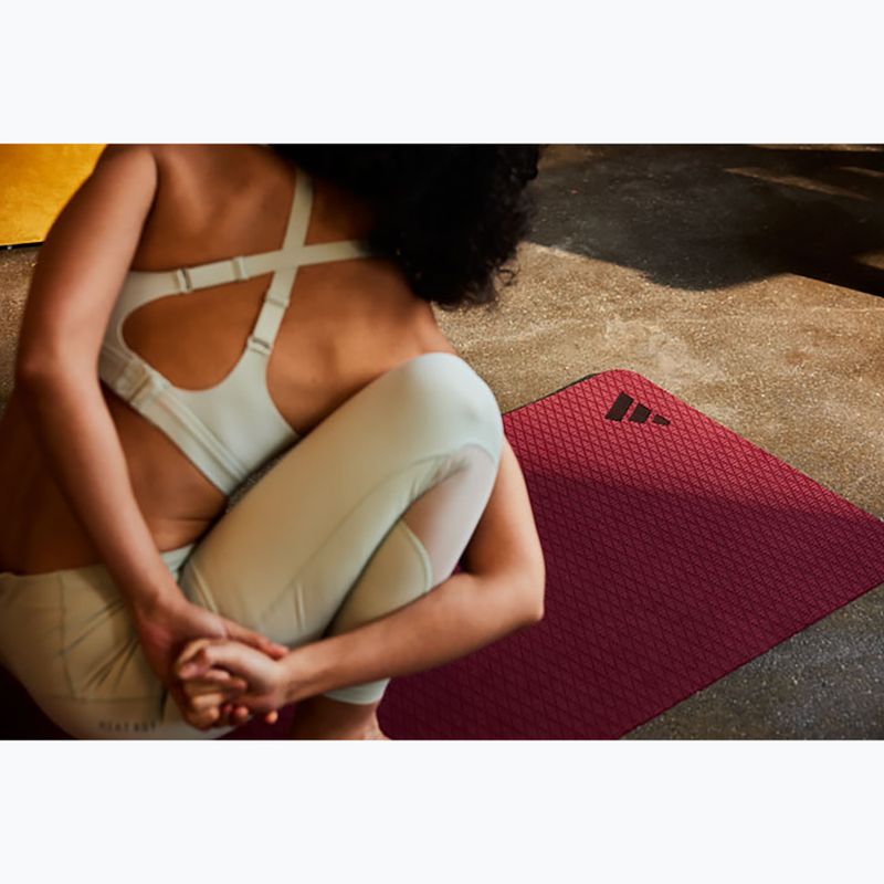 Fitness mat adidas Yoga 6 mm collegiate burgundy 11