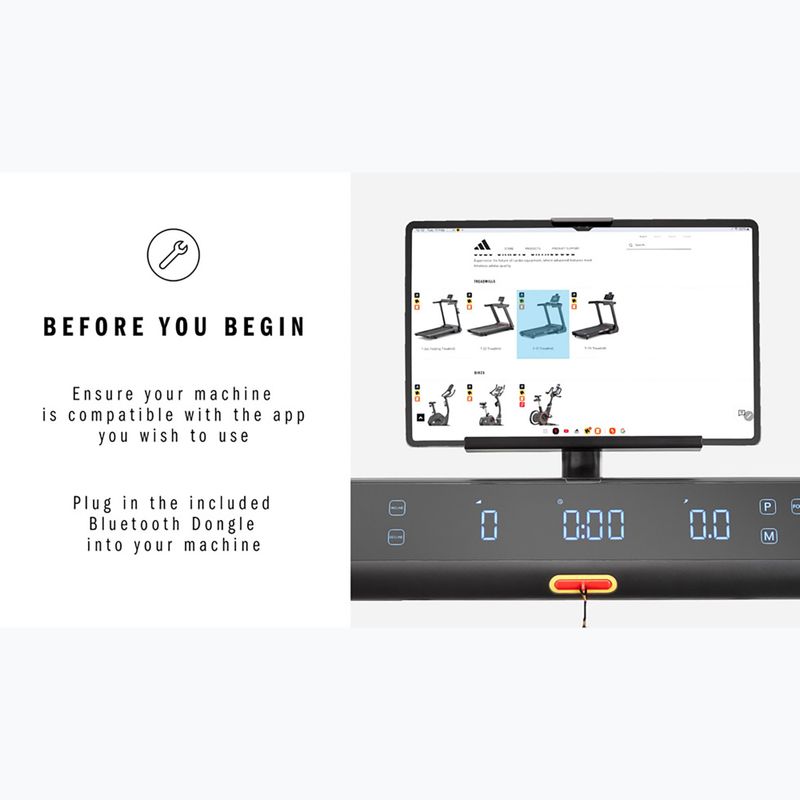 Electric treadmill adidas T-1 Folding Treadmill black 15