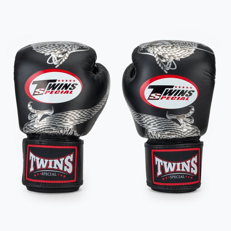 Twins Special FBGVL3-23 Dragon silver boxing gloves