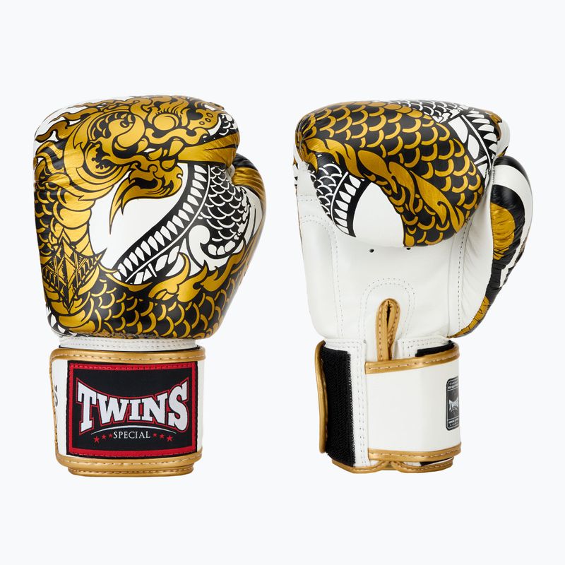 Twins Special Fancy FBGVL3-52 white/gold boxing gloves 3