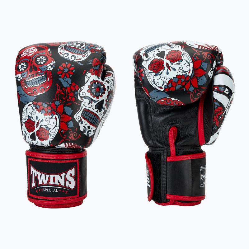 Twins Special Fancy FBGVL3-53 Skull red/black boxing gloves 3