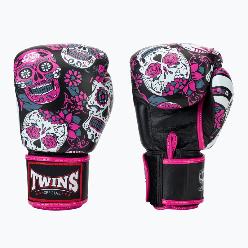Twins Special Fancy FBGVL3-53 Skull pink/black boxing gloves 3