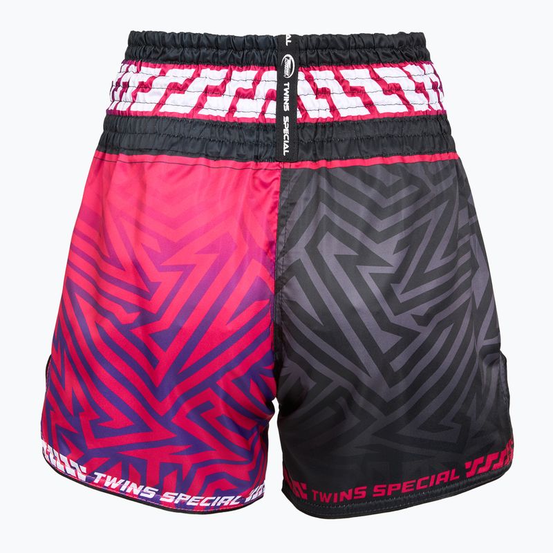 Training shorts Twins Special Muay Thai Twins Maze brown/pink/blue/white 2