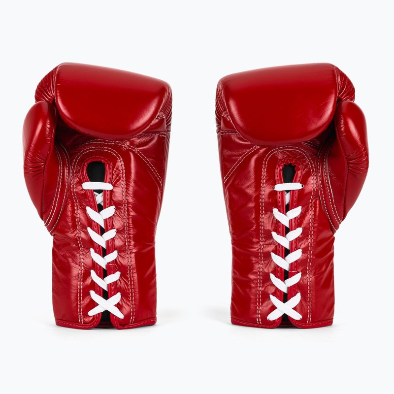 Fairtex Pro Competition Boxing Gloves Locked Thumb Leather red 3