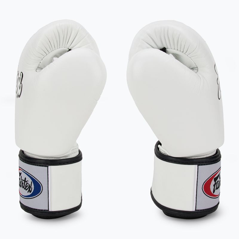 Fairtex Universal "Tight-Fit" Design white boxing gloves 4