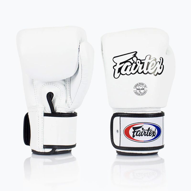 Fairtex Universal "Tight-Fit" Design white boxing gloves