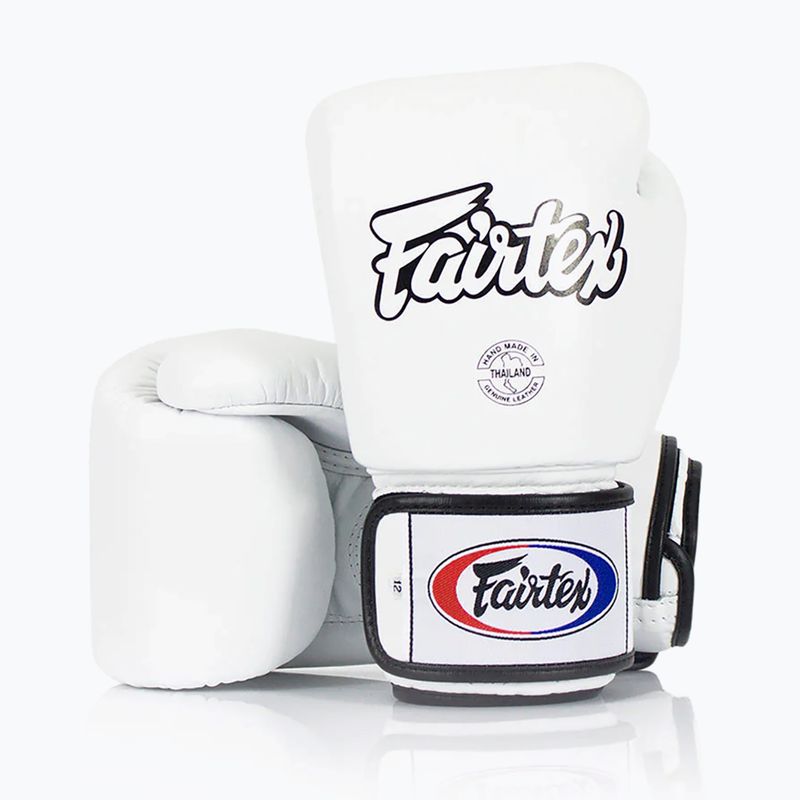 Fairtex Universal "Tight-Fit" Design white boxing gloves 2