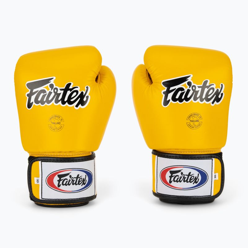 Fairtex Universal "Tight-Fit" Design yellow boxing gloves 2