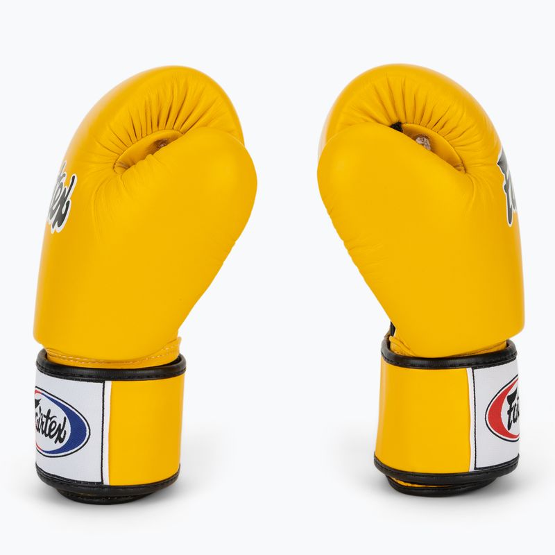 Fairtex Universal "Tight-Fit" Design yellow boxing gloves 4