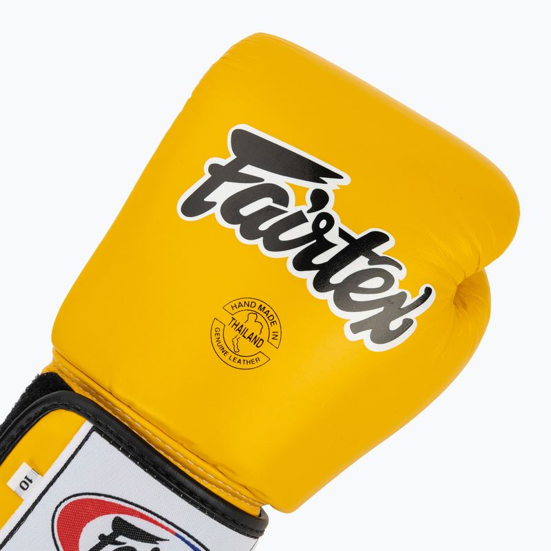 Fairtex Universal "Tight-Fit" Design yellow boxing gloves 5