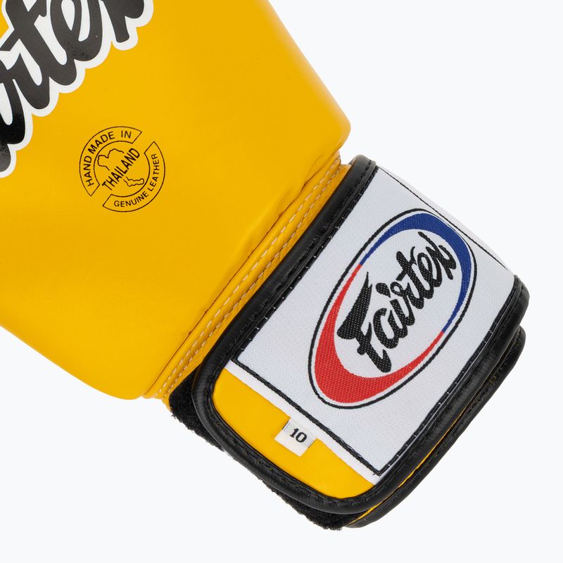 Fairtex Universal "Tight-Fit" Design yellow boxing gloves 6