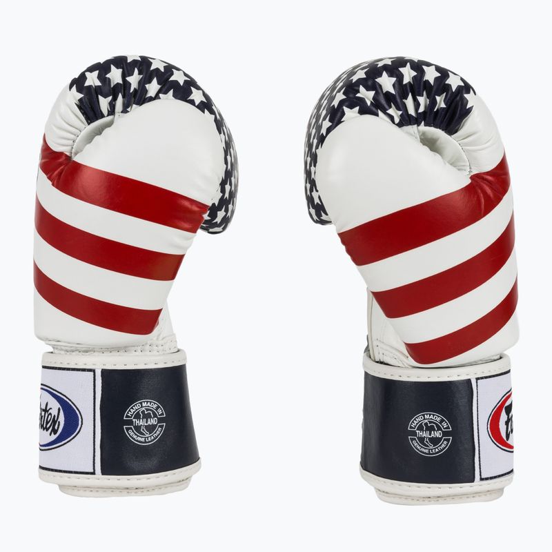Fairtex Universal "Tight-Fit" Design USA white boxing gloves 4