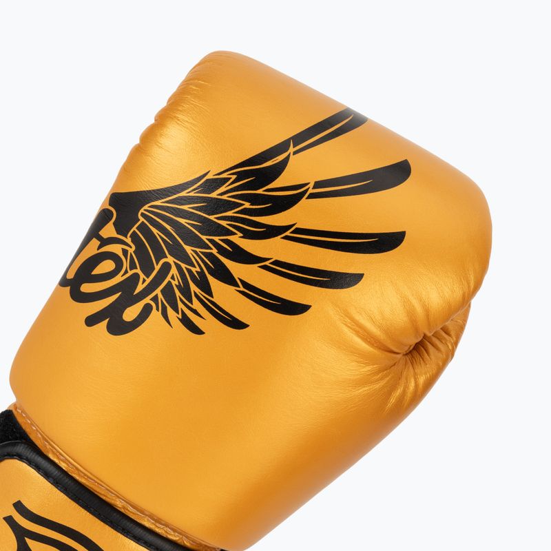 Fairtex Universal "Tight-Fit" Design Falcon gold boxing gloves 5