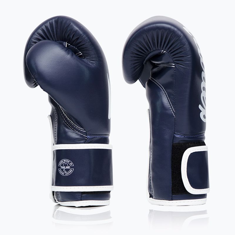 Fairtex Microfiber blue boxing gloves 3