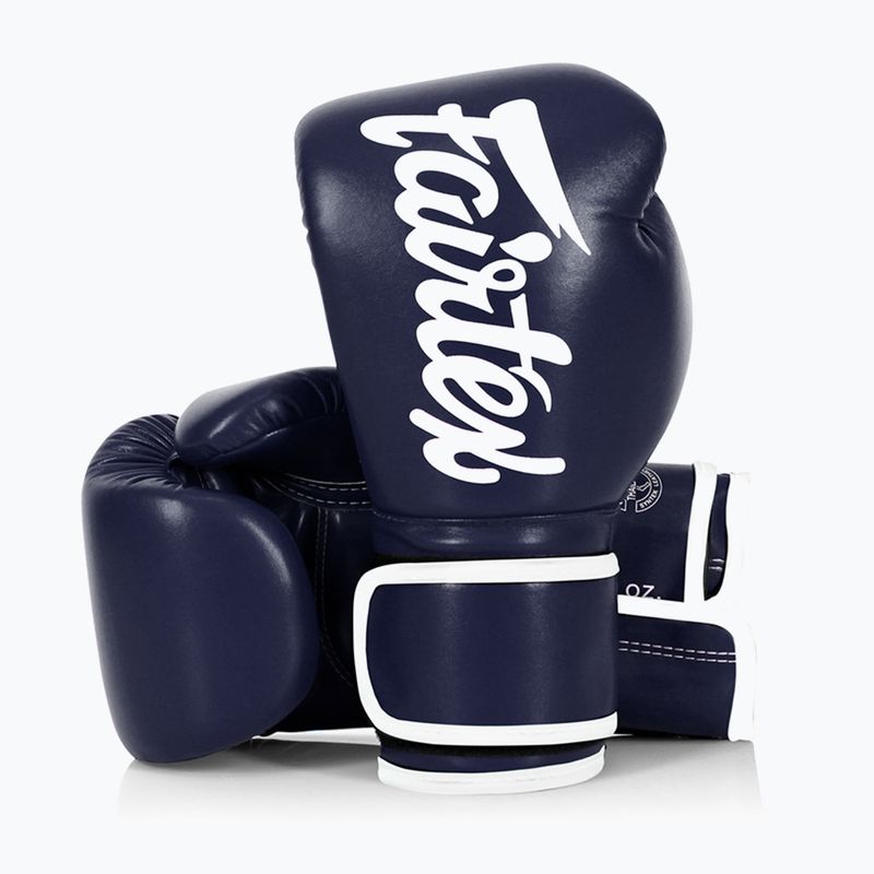 Fairtex Microfiber blue boxing gloves 4
