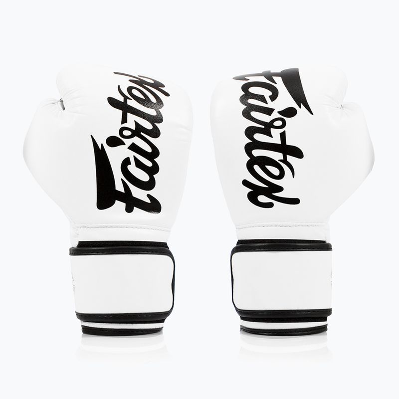 Fairtex Microfiber white boxing gloves
